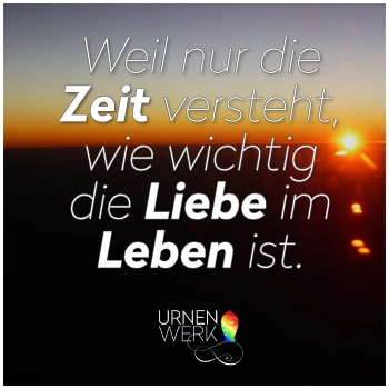 Abbildung eines Sonnenaufgangs und einem Trauerspruch